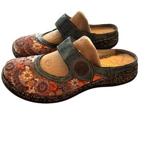Rieker Multicolor Floral Mules with Strap